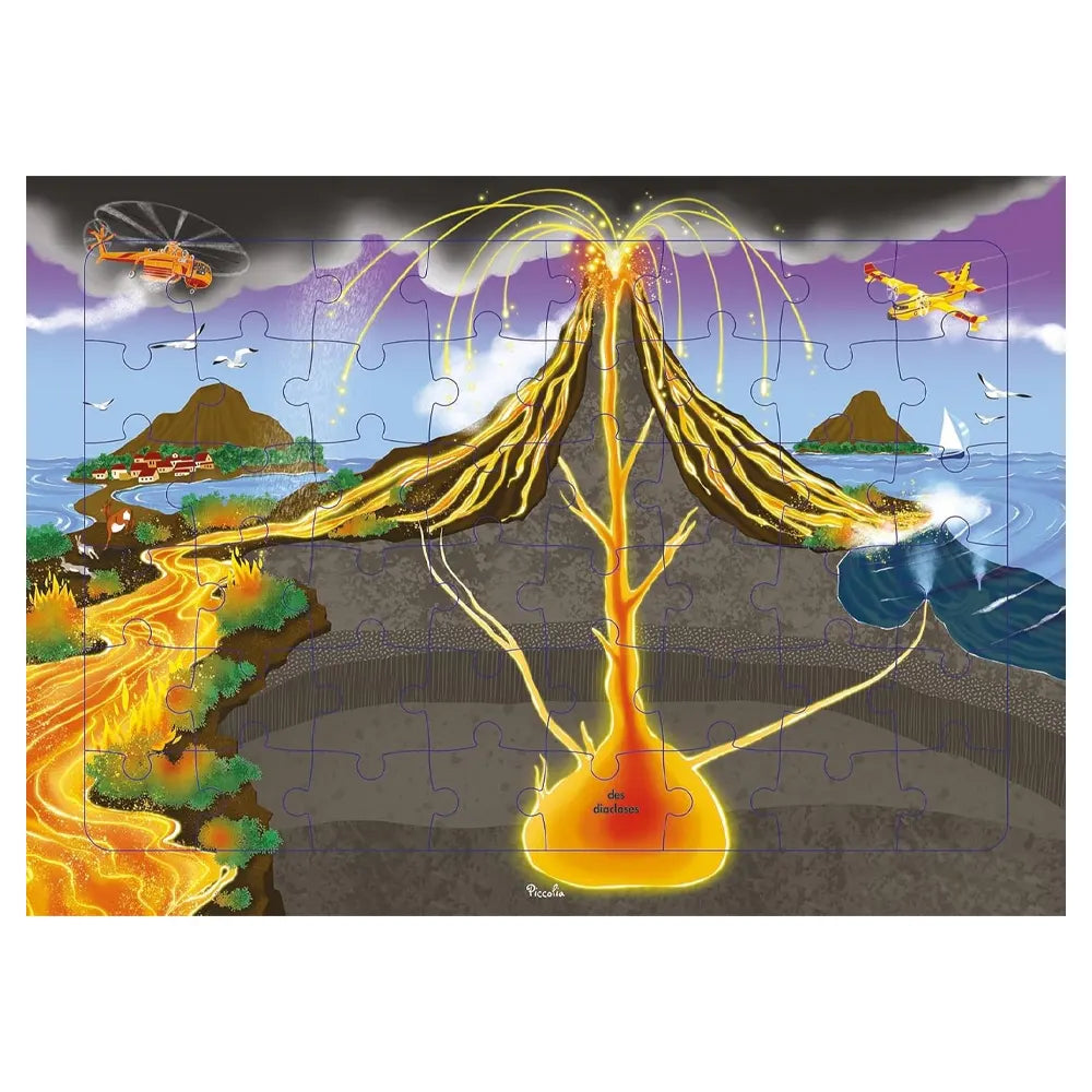 Piccolia Puzzle 48 Pièces Les Volcans - 4A+
