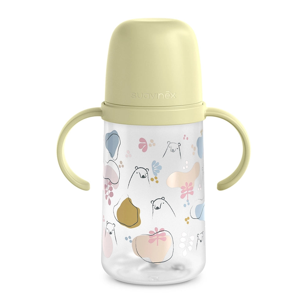 Suavinex Biberon avec Anses & Bec Silicone Anti-Colic 270ml 6M+ - Vert