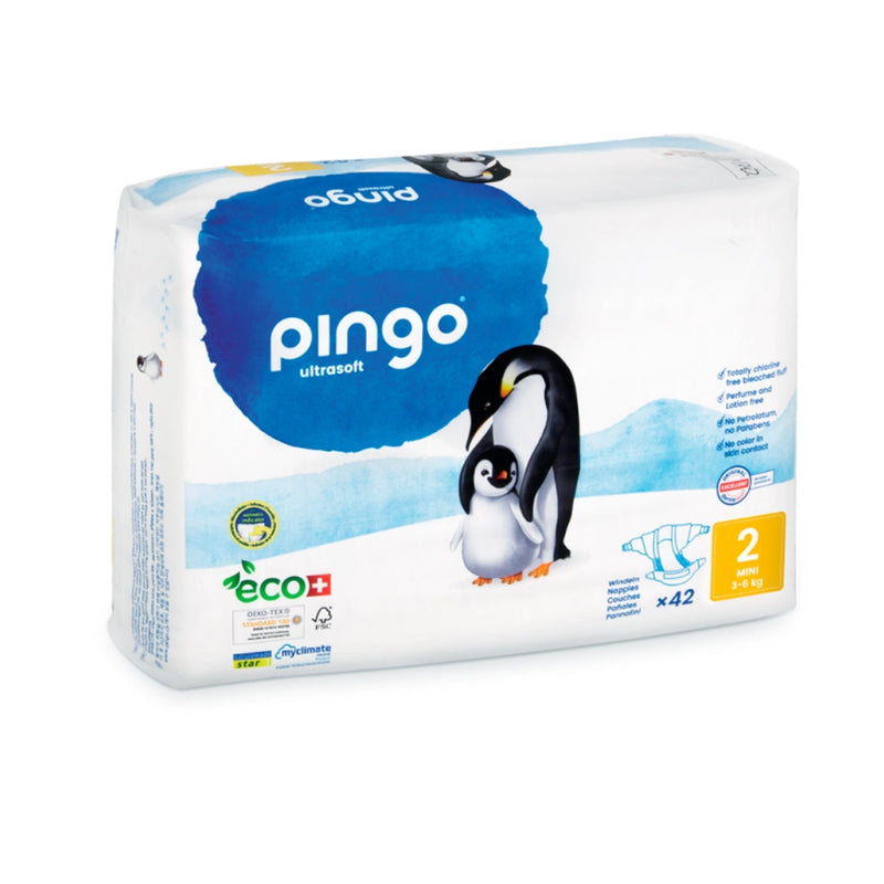 Pañales ecológicos Pingo talla 2 (3-6 kg) 42 unidades