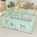 Playpen (120x180cm) with Safety Gate - Green