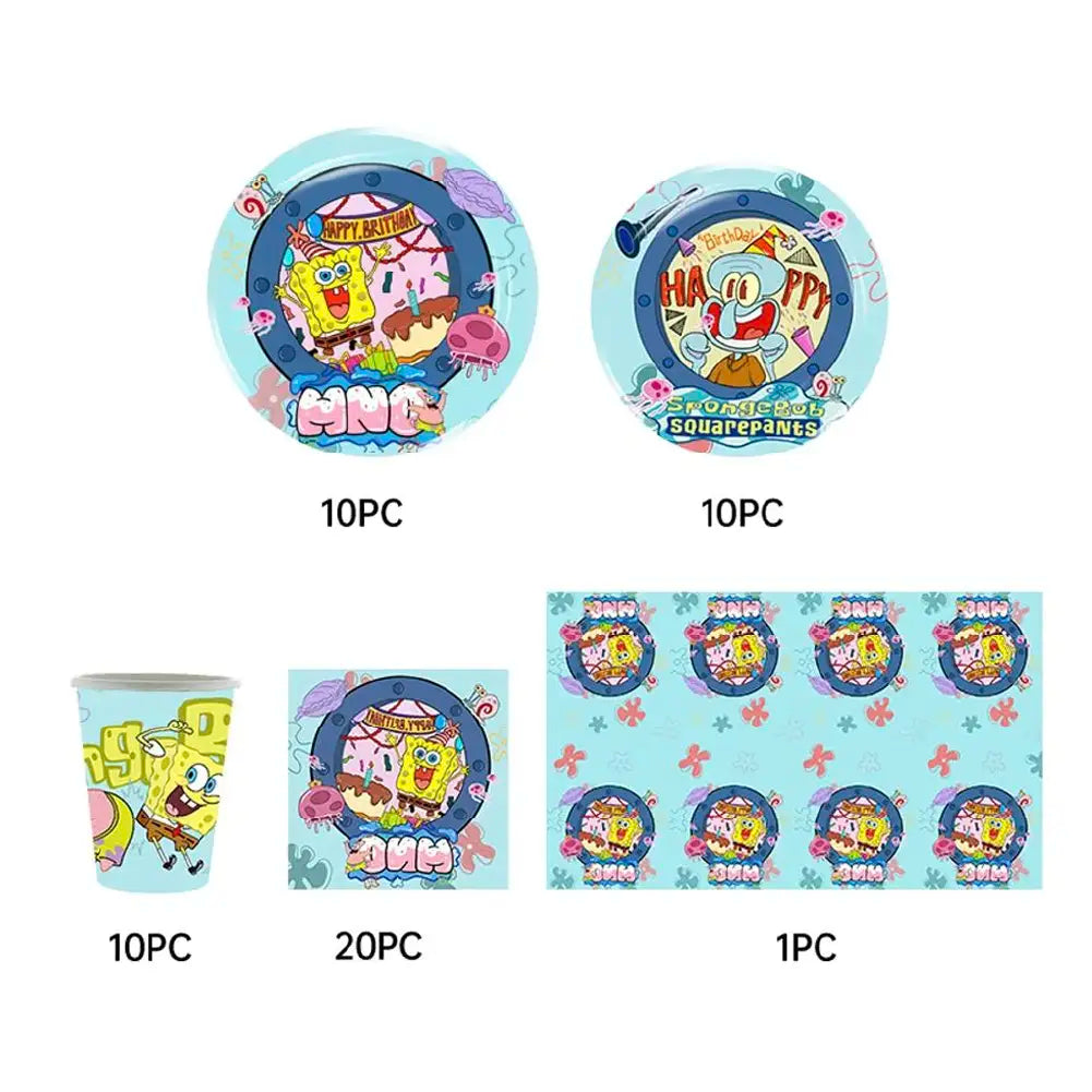 Pack de Cumpleaños 51 Piezas - Bob Esponja