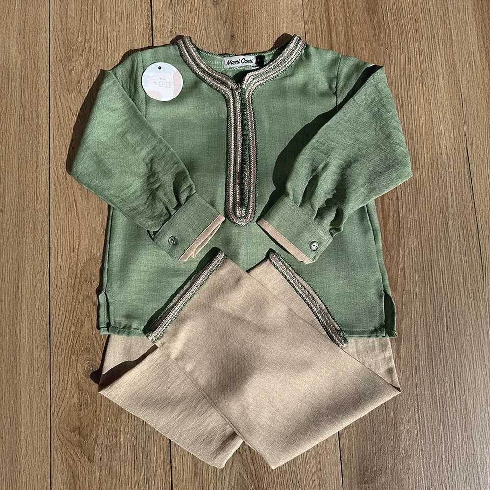 Mami Cami Jabadour Garçon - Vert Pastel