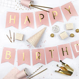 Happy Birthday Banner – Light Pink