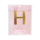 Happy Birthday Banner – Light Pink