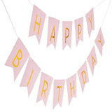 Happy Birthday Banner – Light Pink
