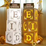 Boîte Lumineuse pour l'Aïd Moubarak (3 pièces) – Eid