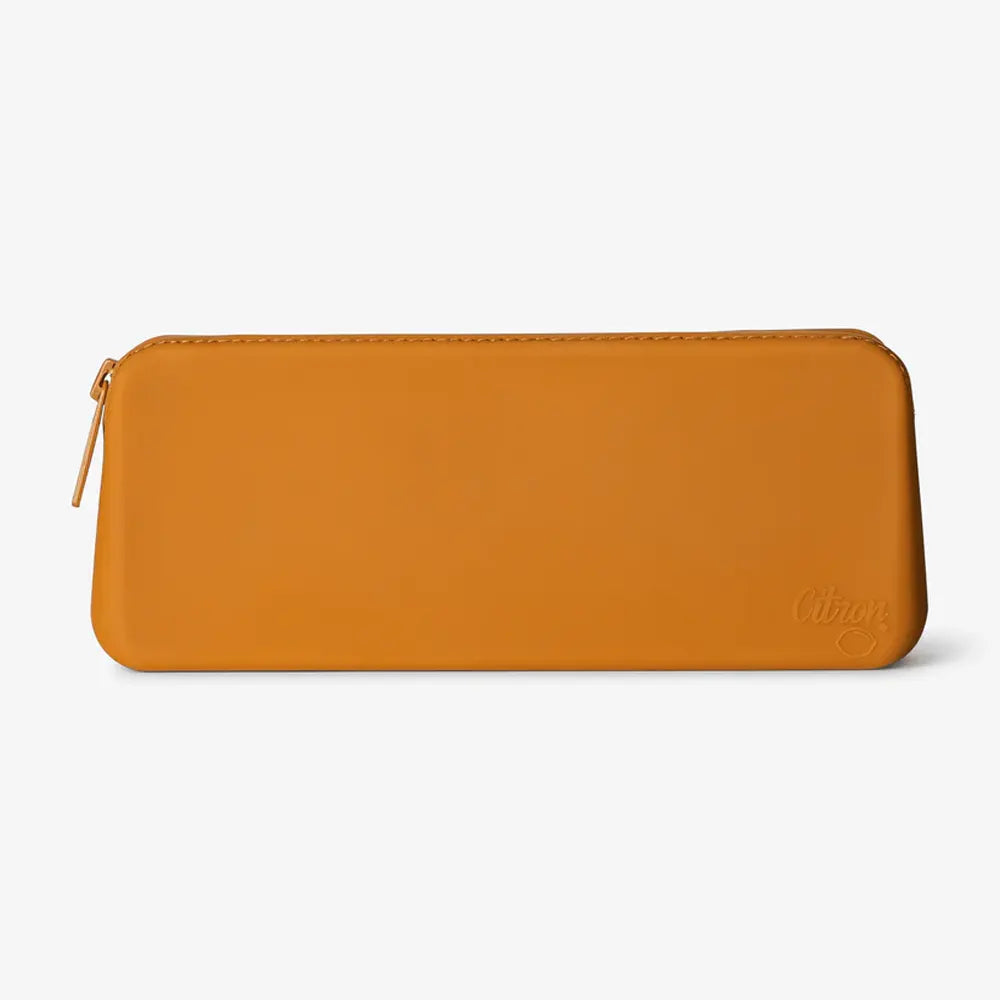 Citron Silicone Cutlery Set with Pouch - Tiger Caramel