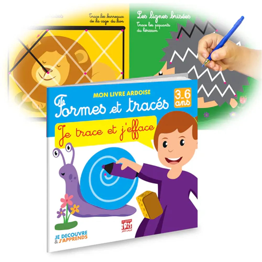 Shapes and Tracing – My Wipe-Clean Slate Book - 3-6Y