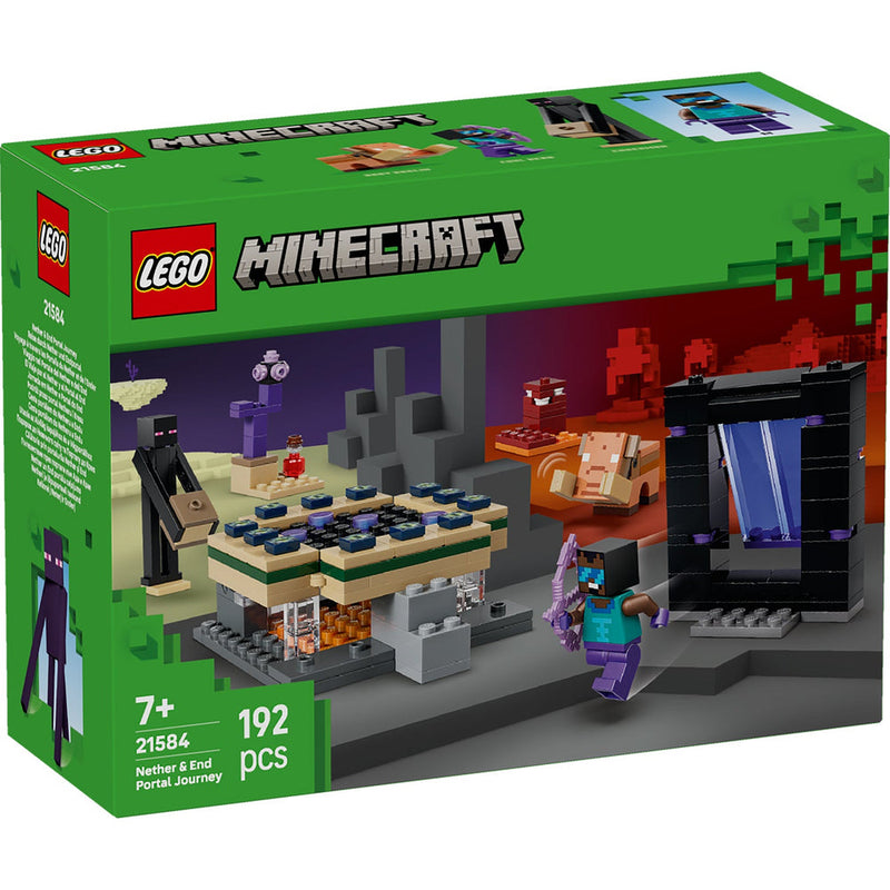 Lego Minecraft - Voyage à travers les portails du Nether et de l'Ender - 192 pièces 7A+