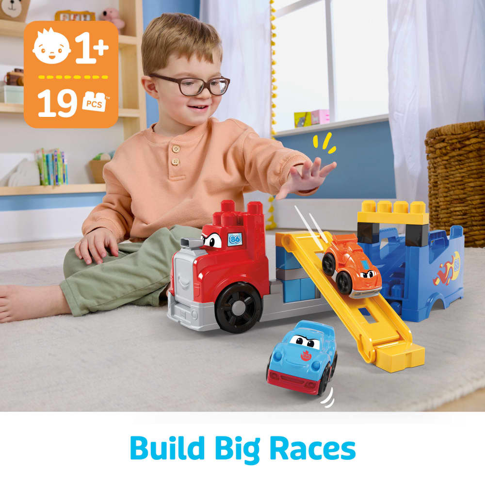 Mattel Mega Bloks Camion de Course et Construction 19 Pièces – 1A+