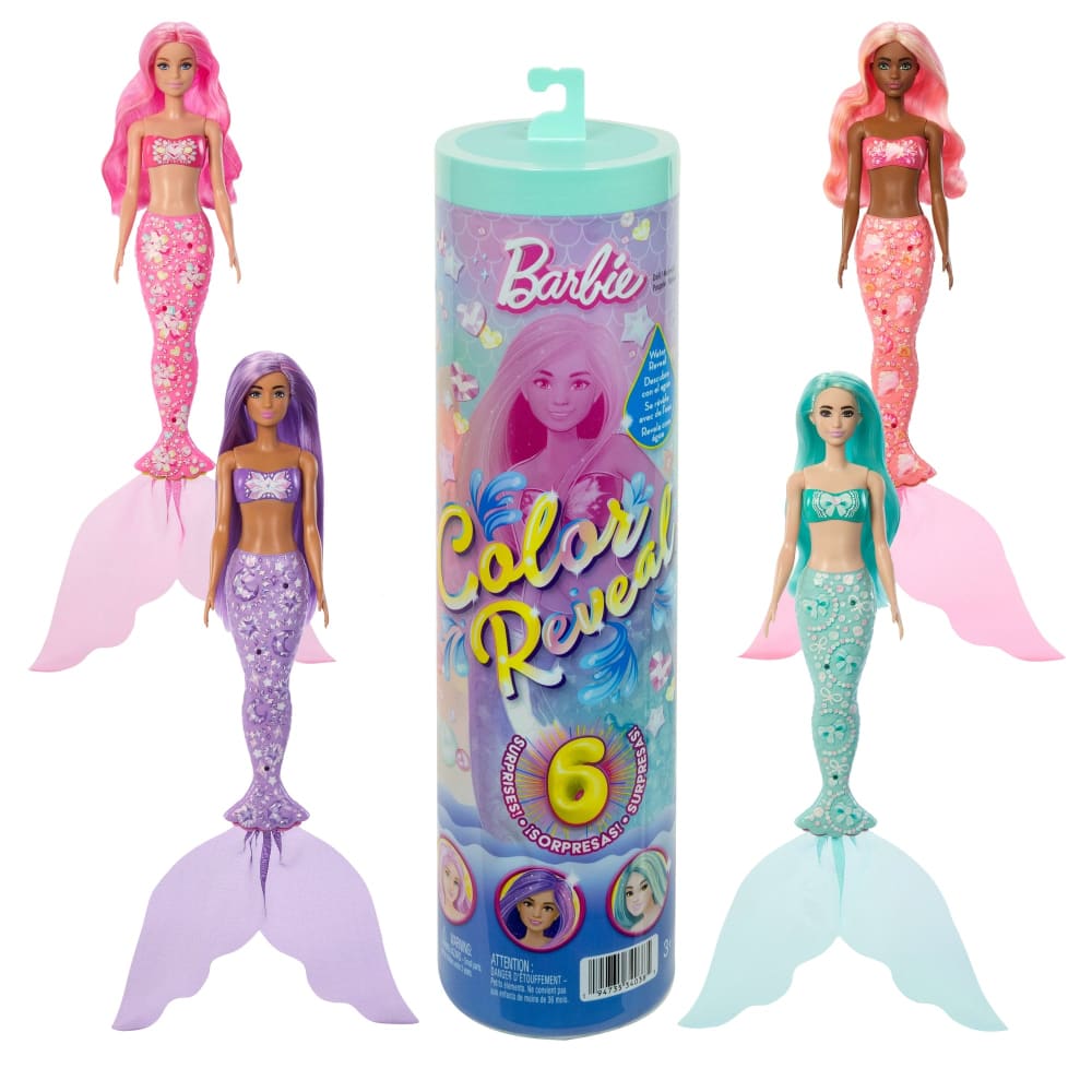 Mattel Barbie Color Reveal Poupée Sirène Changement de Couleur – 3A+