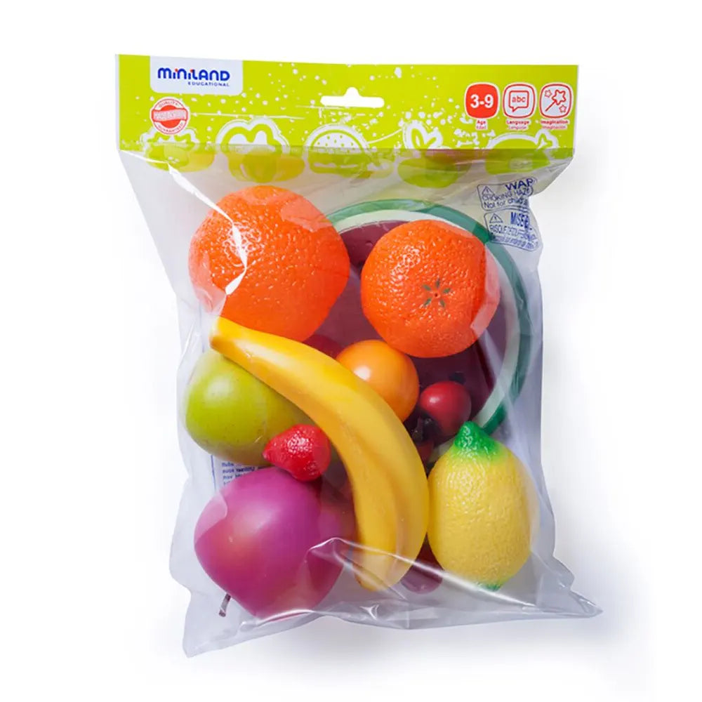 Miniland Jouets Sac Fruits - 15 Pièces- 3A+