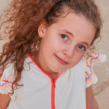 Maïcha Kelthoum Short Sleeve Jellaba Style Dress - White