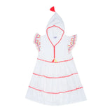 Maïcha Kelthoum Short Sleeve Jellaba Style Dress - White