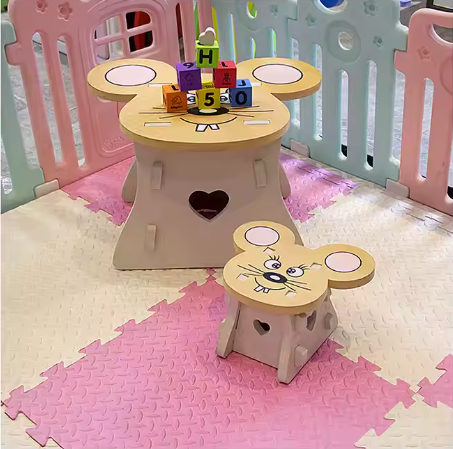 Mesa y silla de puzzle de espuma EVA para niños - 3A+
