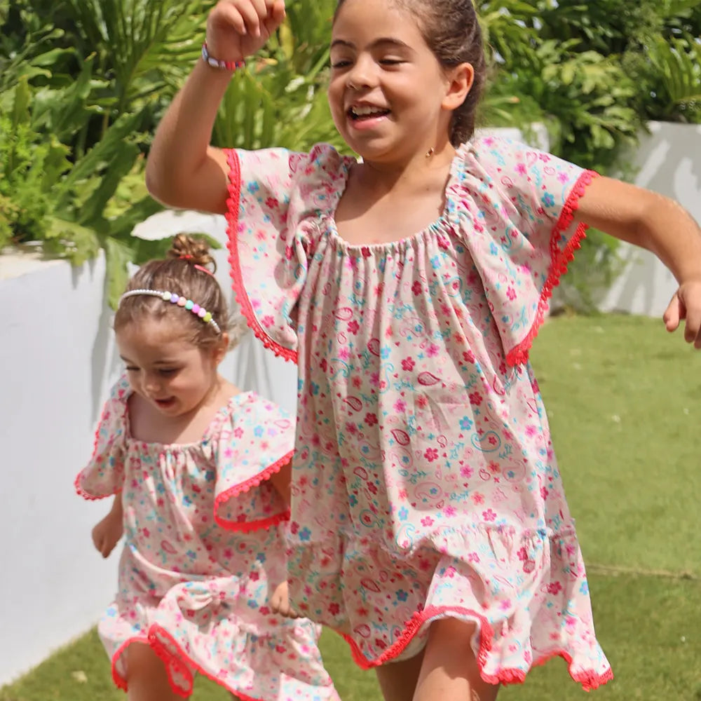 Maïcha Miyu Dress with Sleeves - Asian Print