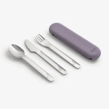 Citron Cutlery Set with Silicone Case – Purple