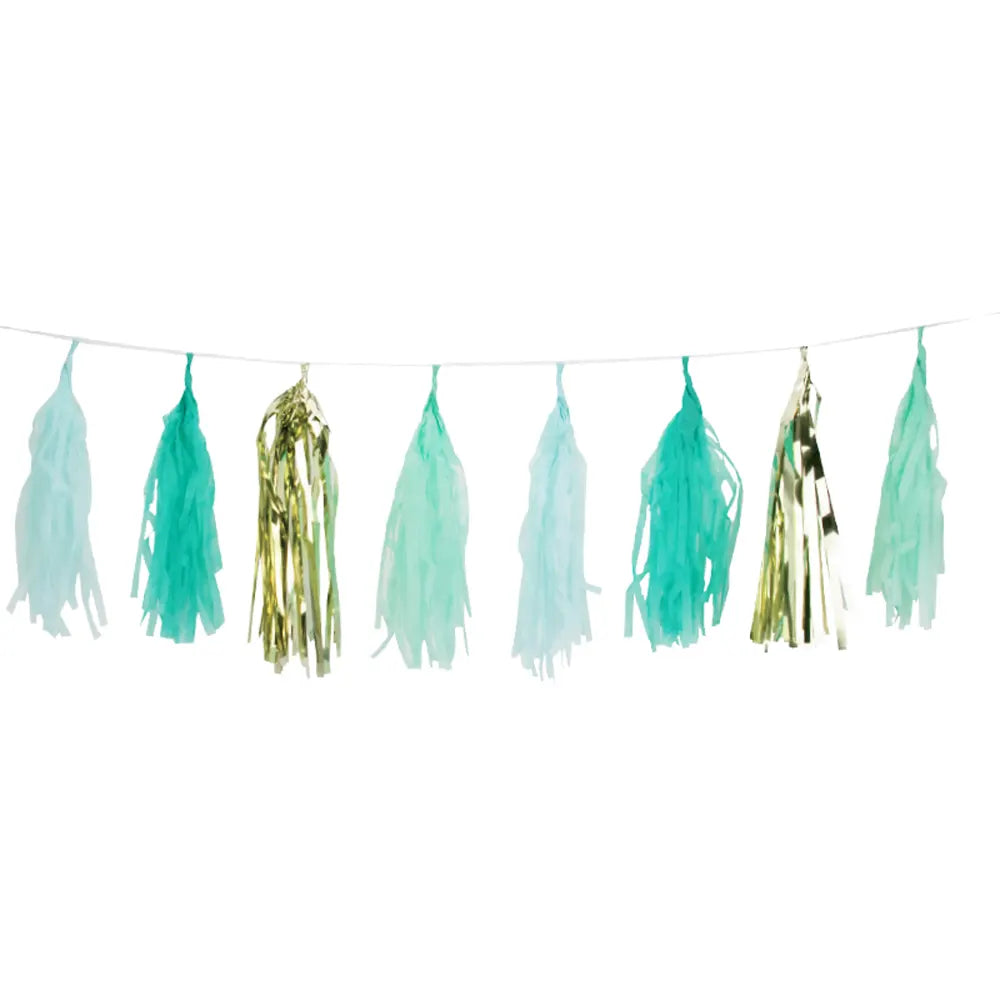 Blue Pom-Pom Garland – 200 cm
