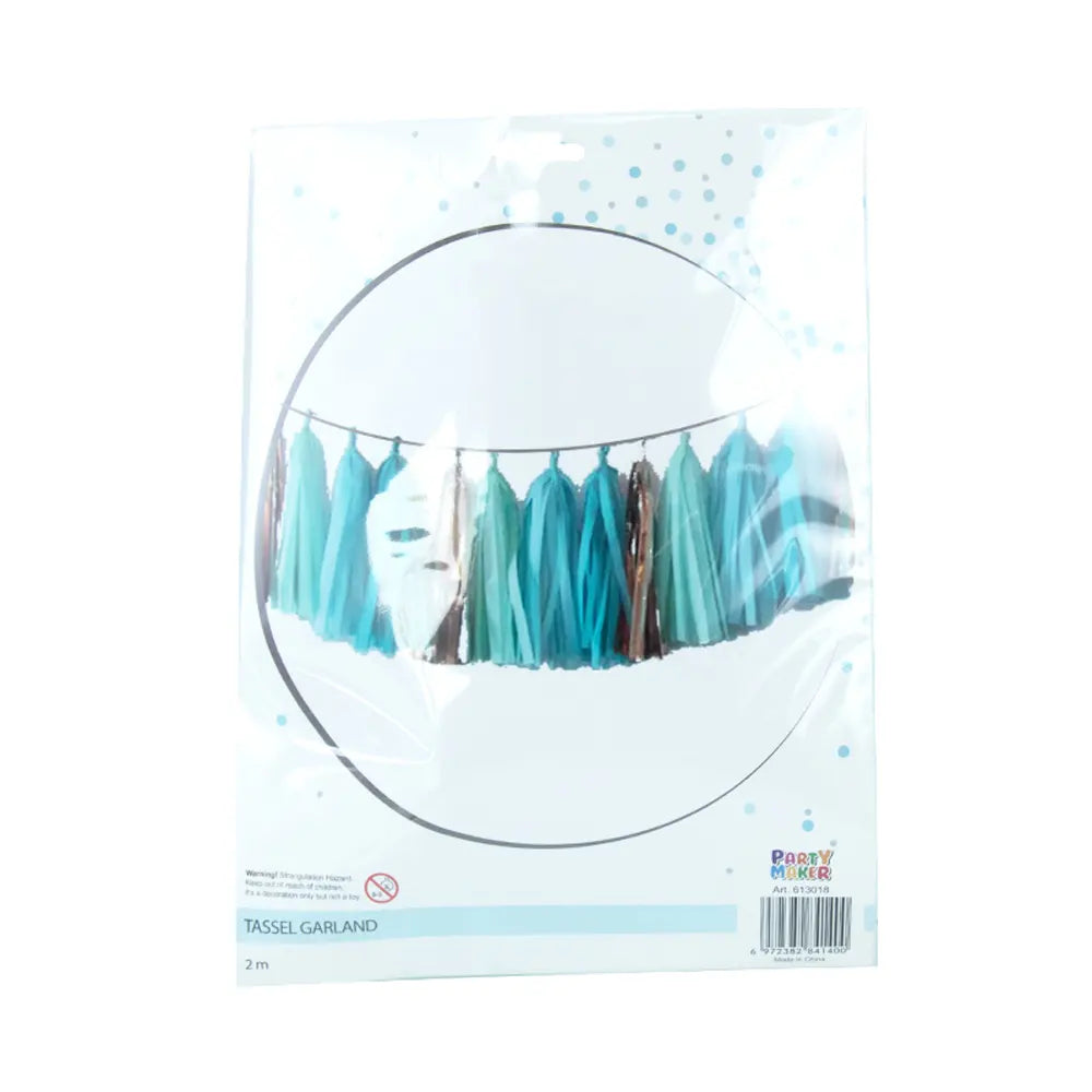 Blue Pom-Pom Garland – 200 cm