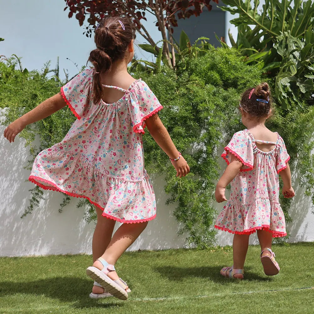 Maïcha Miyu Dress with Sleeves - Asian Print
