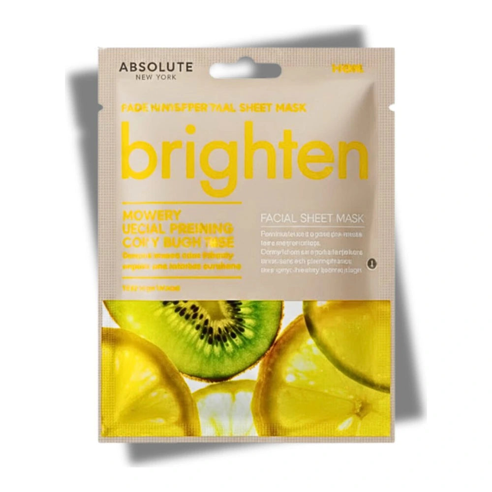 Masque visage en tissu éclat Absolute New York Brightening – emballage