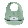 YUMMY Silicone Cat Bib with Pocket 9M+ - Pastel Green