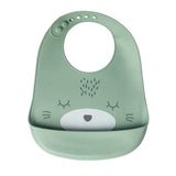 YUMMY Silicone Cat Bib with Pocket 9M+ - Pastel Green