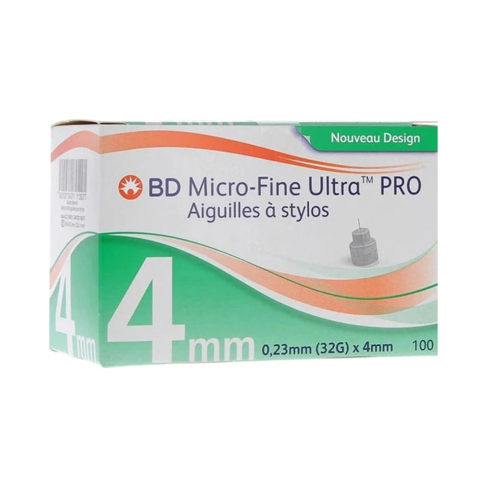 Aiguilles BD Micro-Fine Plus 32G x 4 mm pour stylo à insuline – boîte