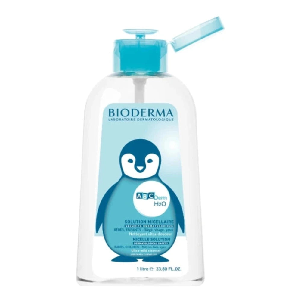 Bioderma ABCDerm H2O Solution Micellaire 1 L – flacon avec pompe inversée