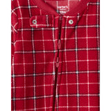 Grenouillère en Polaire Tartan Bébé Garçon Carter's - Rouge