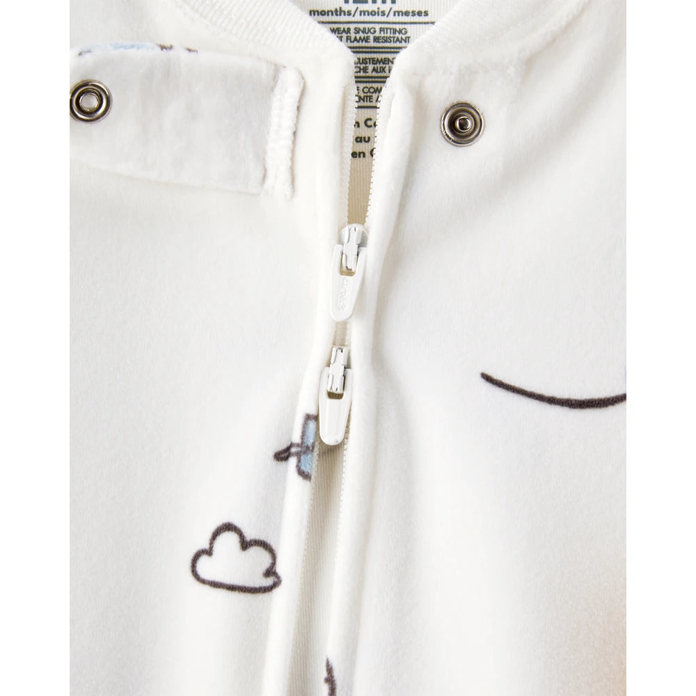 Grenouillère DreamPlush Hélicoptères Bébé Garçon Carter's - Ivoire