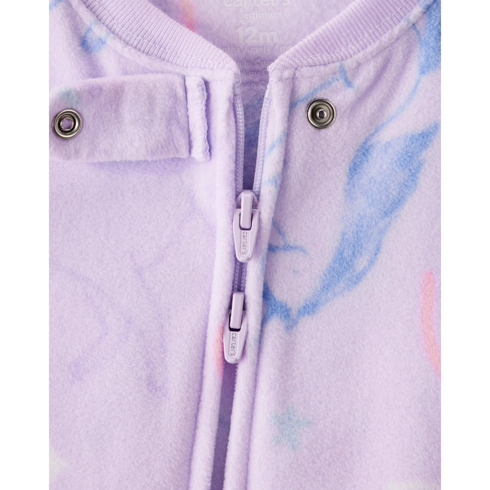 Grenouillère en Polaire Licornes Bébé Fille Carter's - Mauve