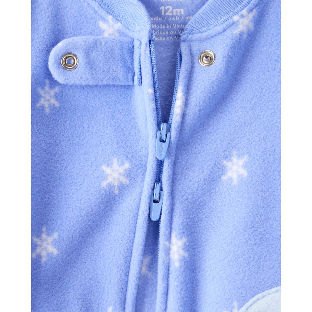 Grenouillère en Polaire Pingouin Bébé Fille Carter's - Bleu