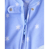 Grenouillère en Polaire Pingouin Bébé Fille Carter's - Bleu