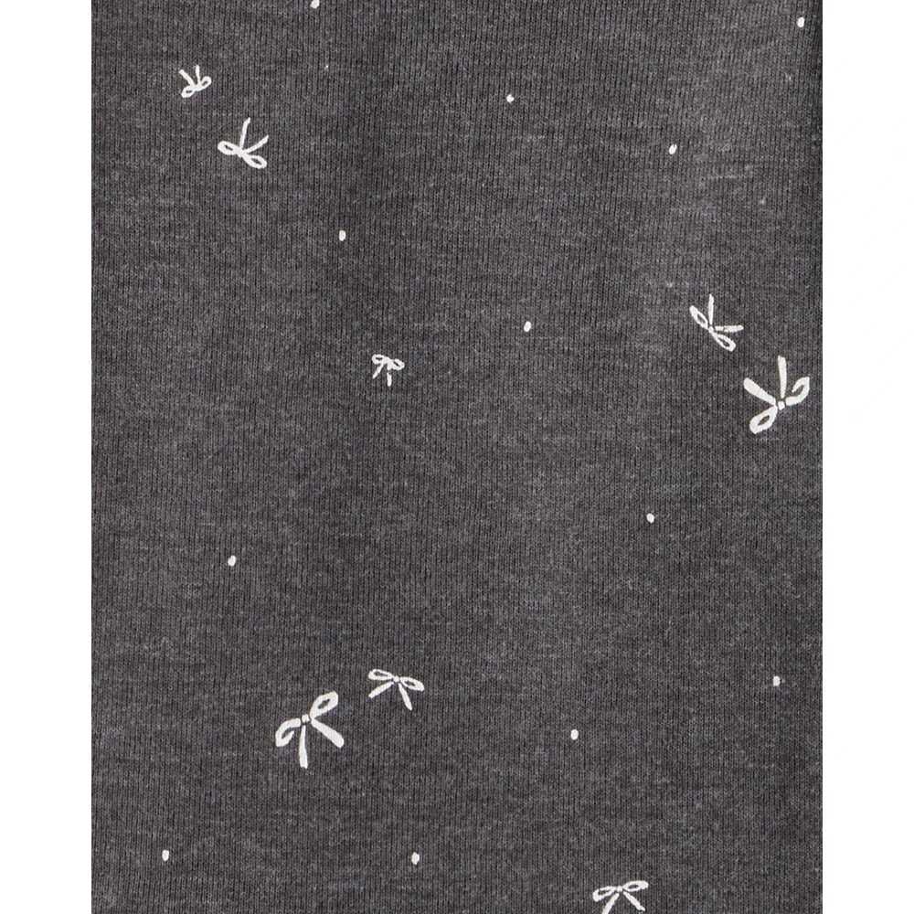 Lot de 4 Bodies à Manches Longues Moutons & Nœuds Bébé Fille Carter's - Noir & Blanc