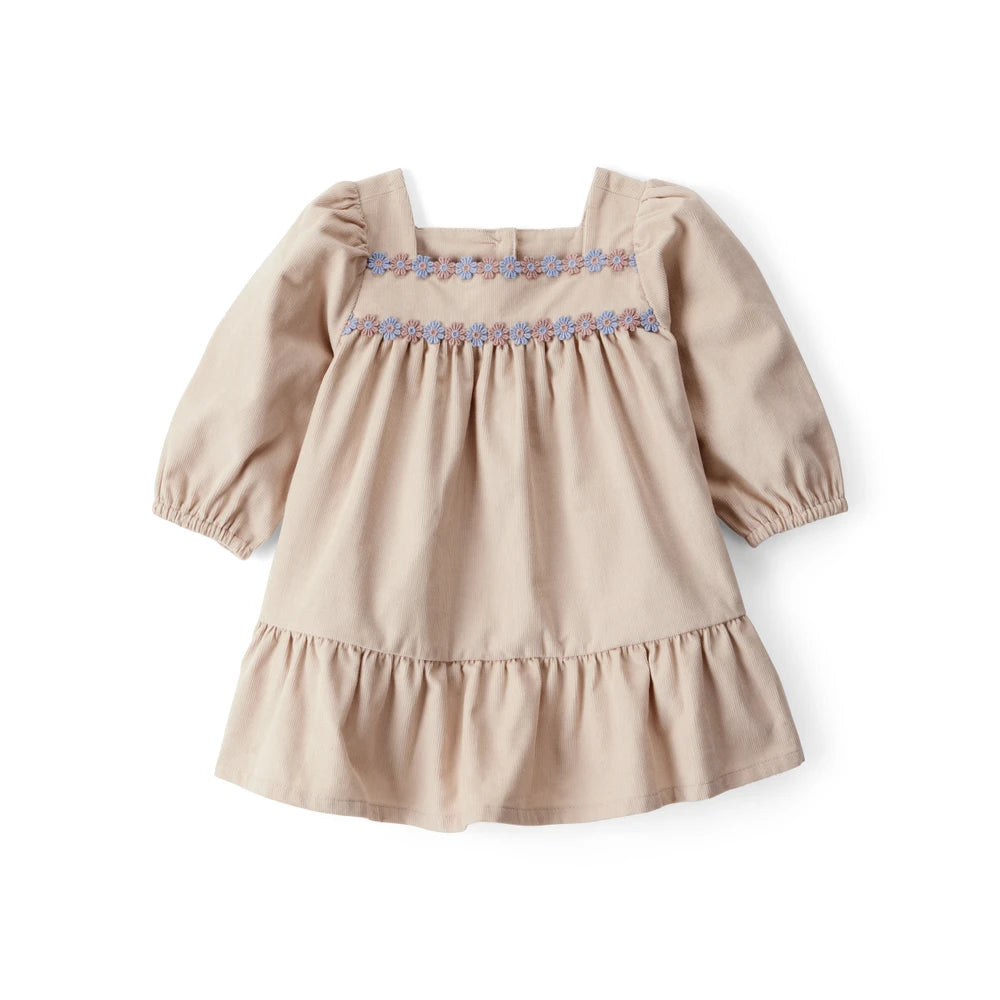 Robe en Velours Côtelé à Manches Longues Bébé Fille OshKosh - Marron