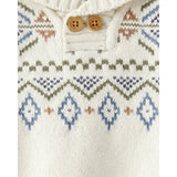 Pull Jacquard à Col Châle Bébé Garçon OshKosh - Crème
