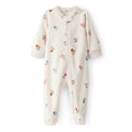 Grenouillère en Micropolaire Petites Fleurs Bébé Fille Carter's - Blanc
