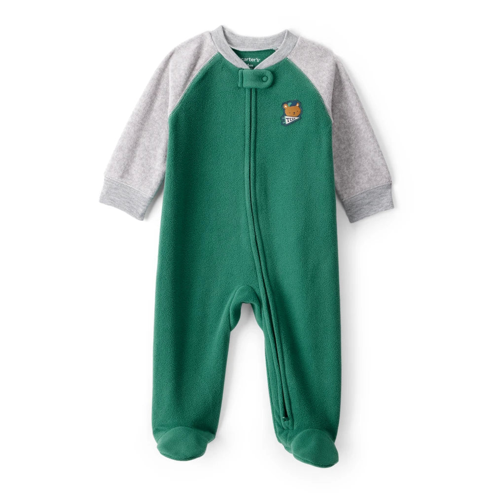 Grenouillère en Micropolaire Ourson Bébé Garçon Carter's - Vert