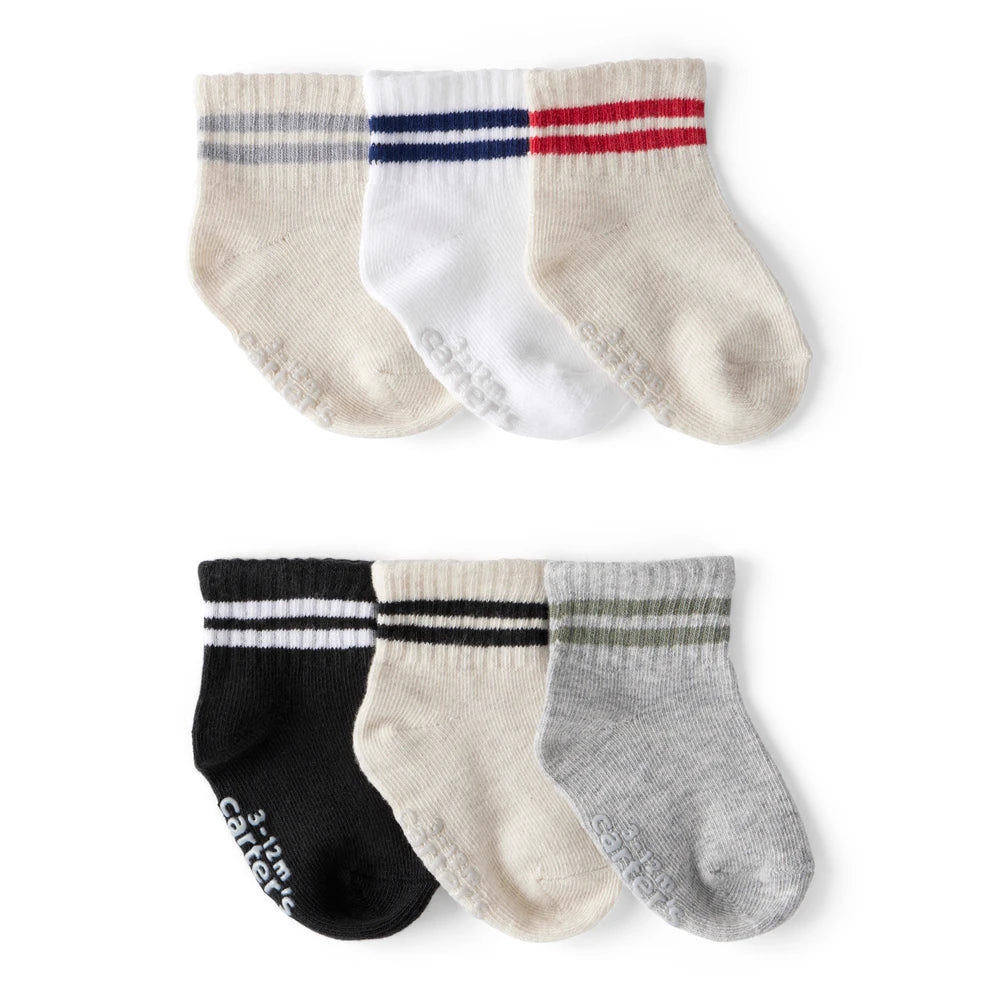 Lot de 6 Paires de Socquettes Rayées Bébé Garçon Carter's - Multi