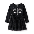 Girl Carter's Halloween Skeleton Tulle Dress - Black