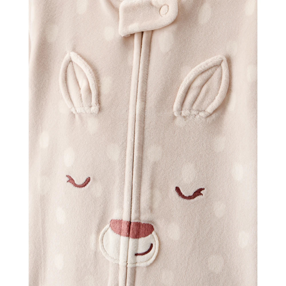 Pyjama 1 Pièce DreamPlush Faon Fille Carter's - Marron