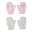 Moufles Antidérapantes Nœud Fille Carter's - Rose & Gris