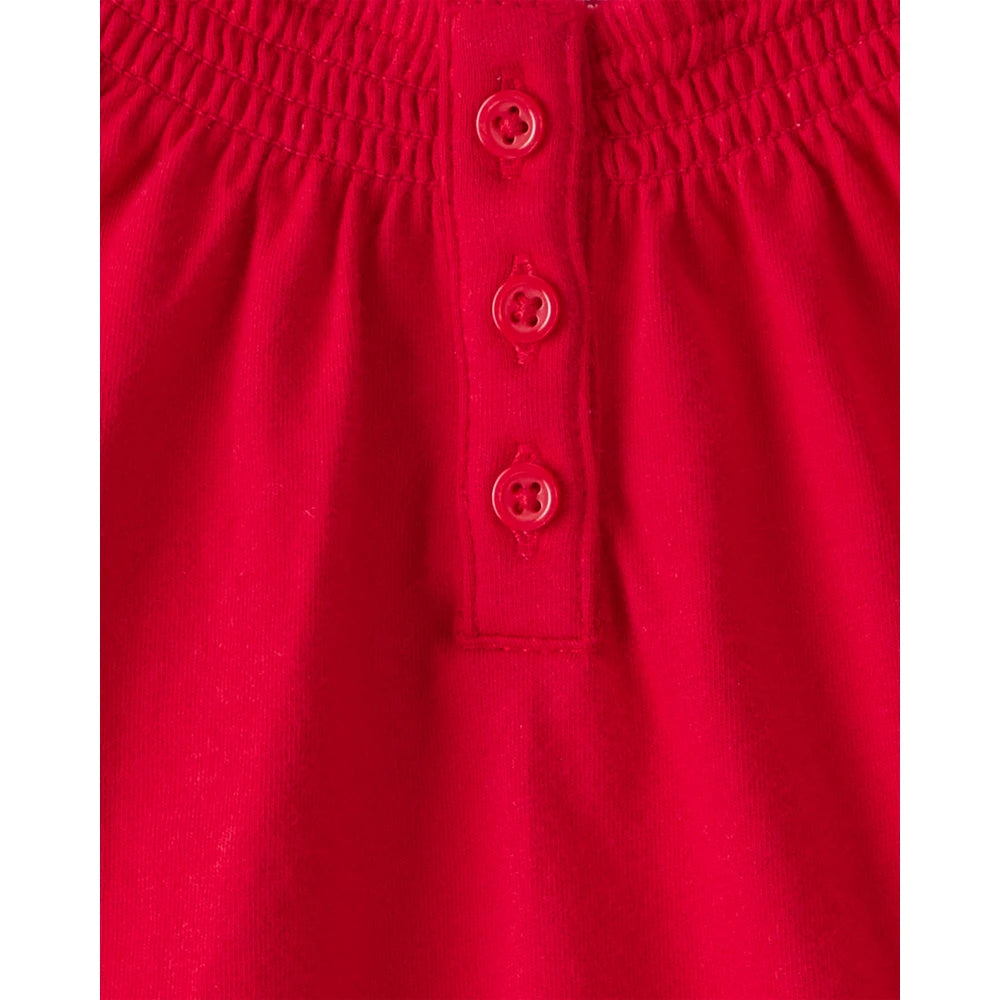 Haut à Smocks à Manches Longues Fille OshKosh - Rouge