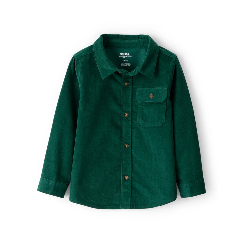 Chemise en Velours Côtelé Garçon Carter's - Vert