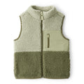 Boy Carter's Colorblock Sherpa Vest - Green