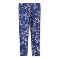 Girl Carter's Cotton Floral Leggings - Navy