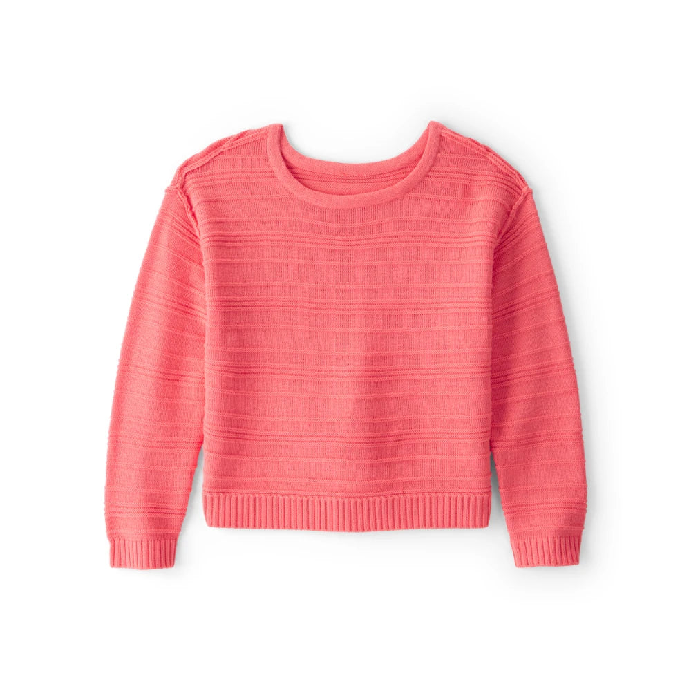 Pull Court à Manches Longues Fille OshKosh - Corail