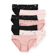 Lot de 7 Culottes Bikini Étoiles Fille Carter's - Noir & Rose