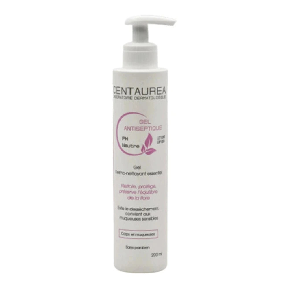 Centaurea Gel Antiseptique pH Neutre 200 ml – flacon, vue de face